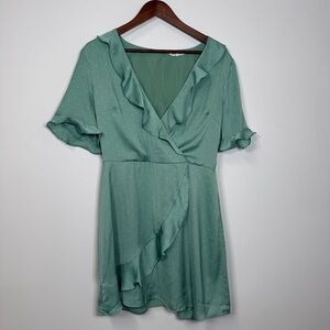 BCBGeneration Mint Ruffle Wrap Dress‎
